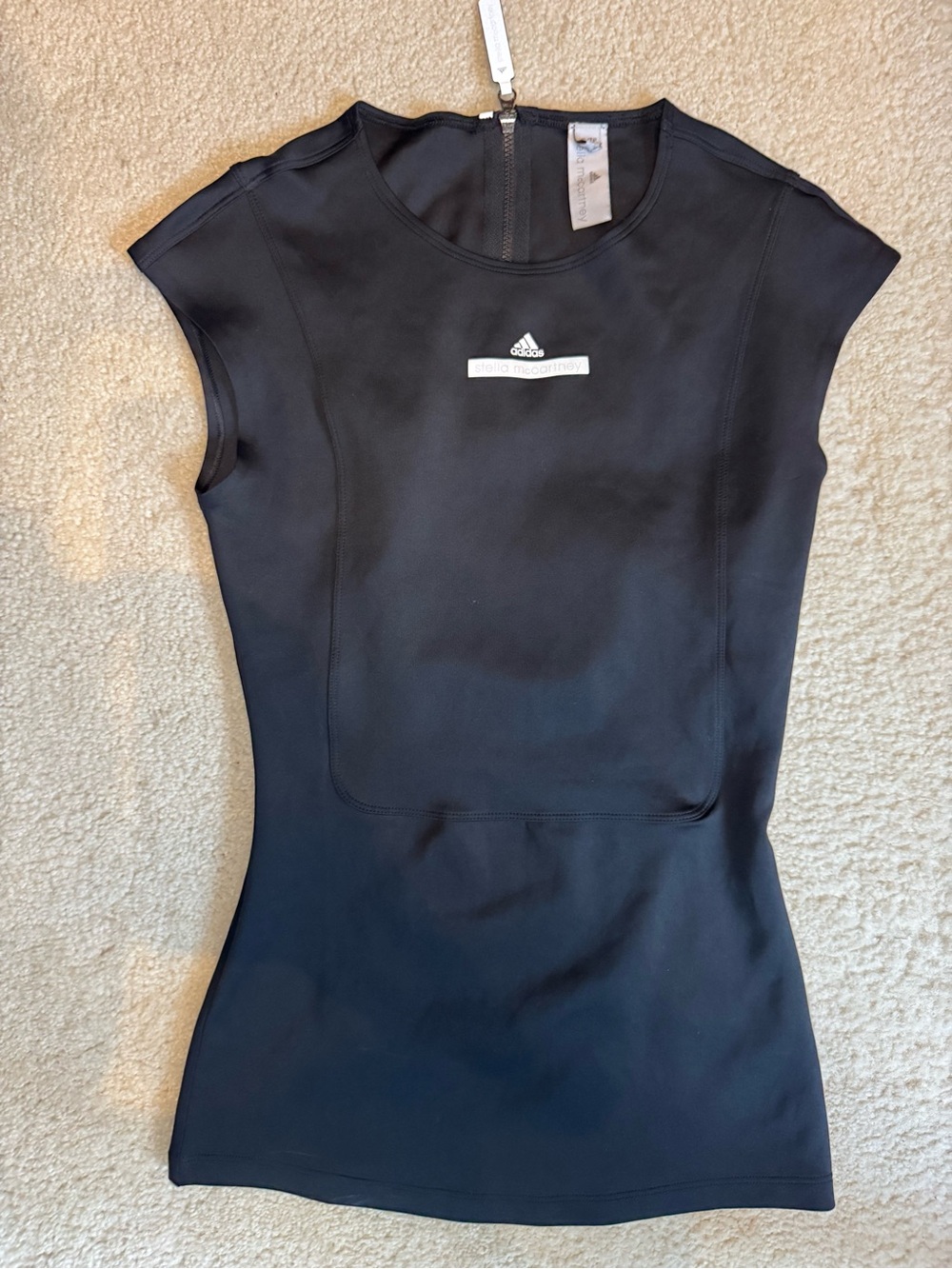 adidas by Stella McCartney Black Cap-Sleeve Performance Top XS